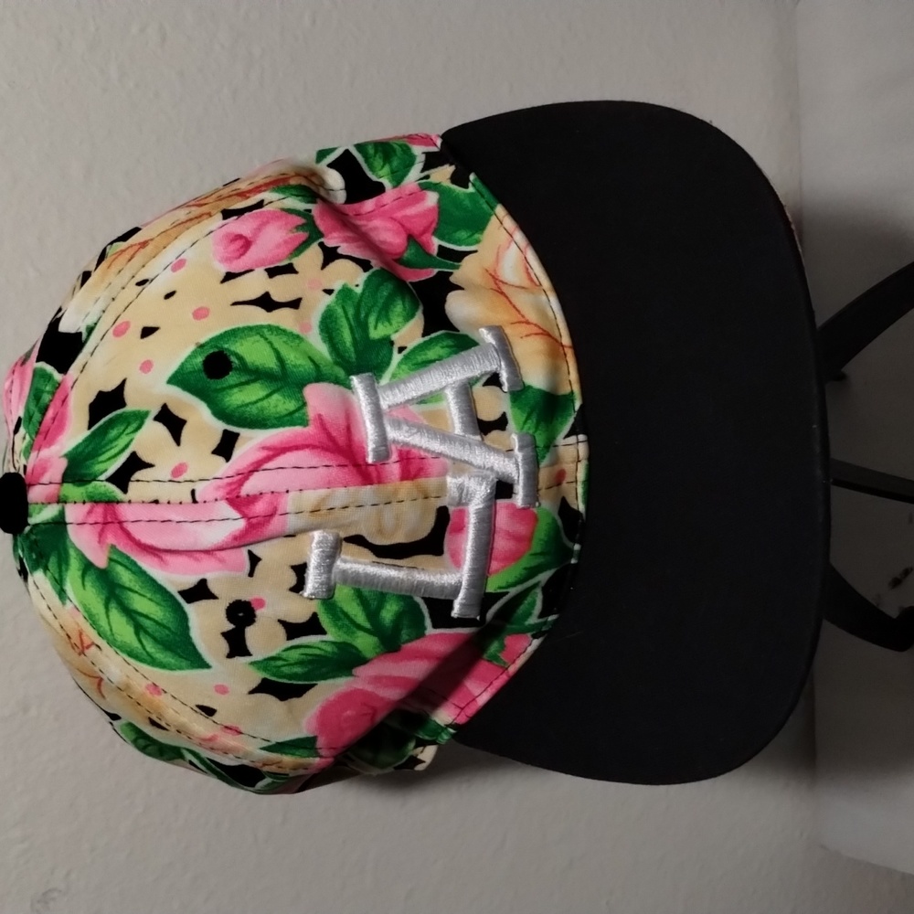 LA Tropical Print Baseball Snapback Hat